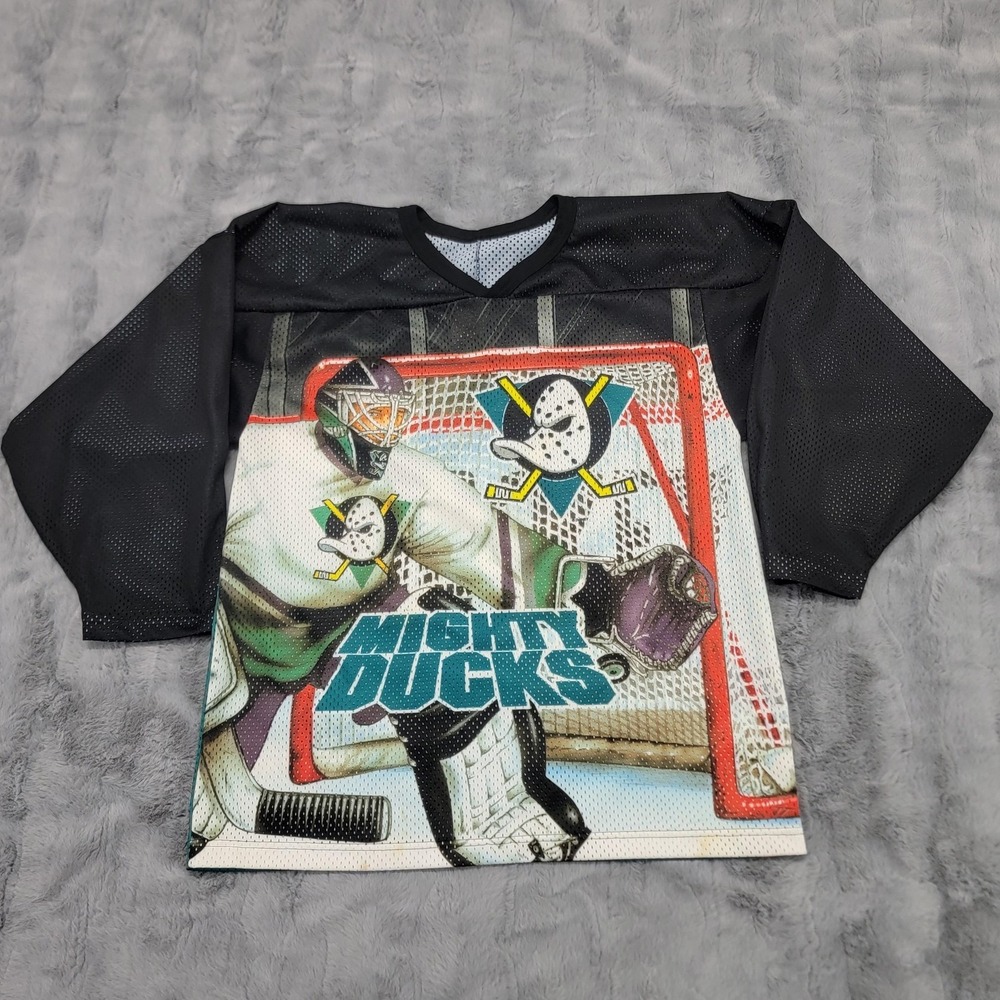 Anaheim Mighty Ducks Jersey Mens Medium All Over Print NHL Hockey‎ CCM Disney